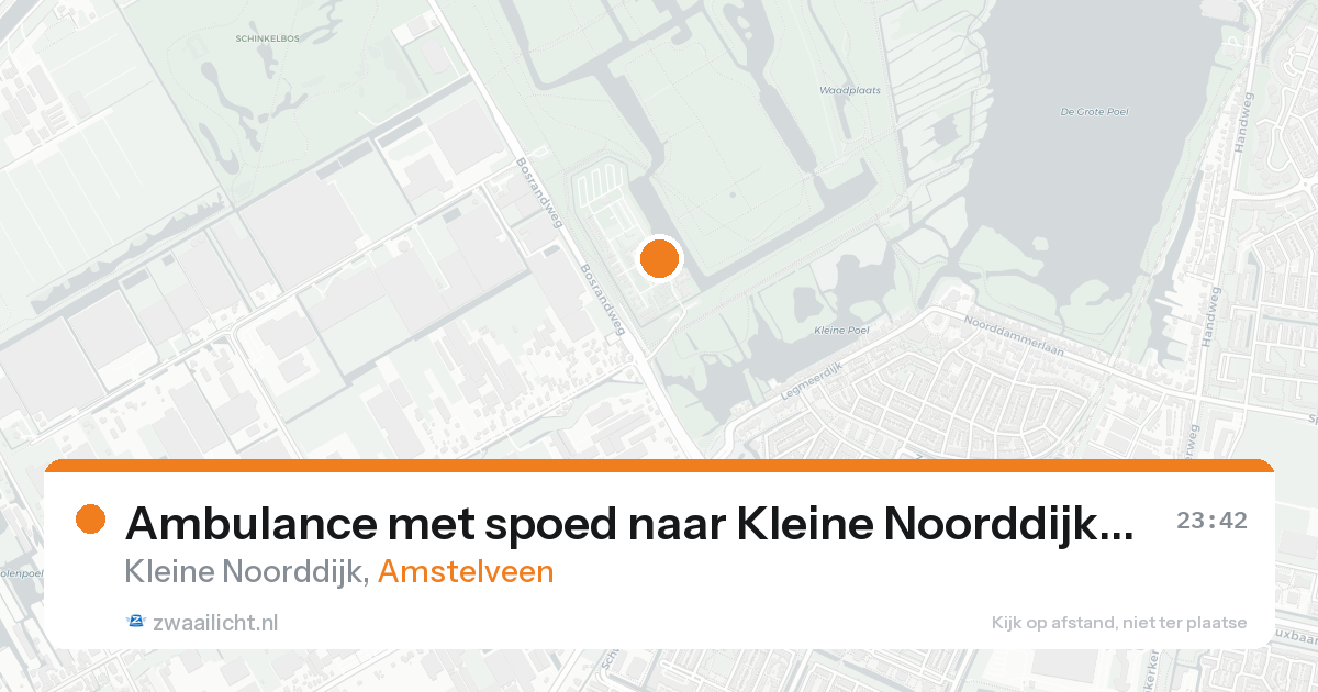 Ambulance met spoed naar Kleine Noorddijk in Amstelveen — 22 jul 2026