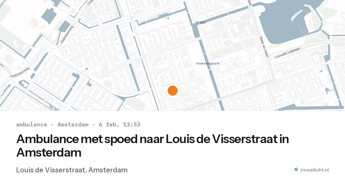 Ambulance met spoed naar Louis de Visserstraat in Amsterdam — 6 feb 2026