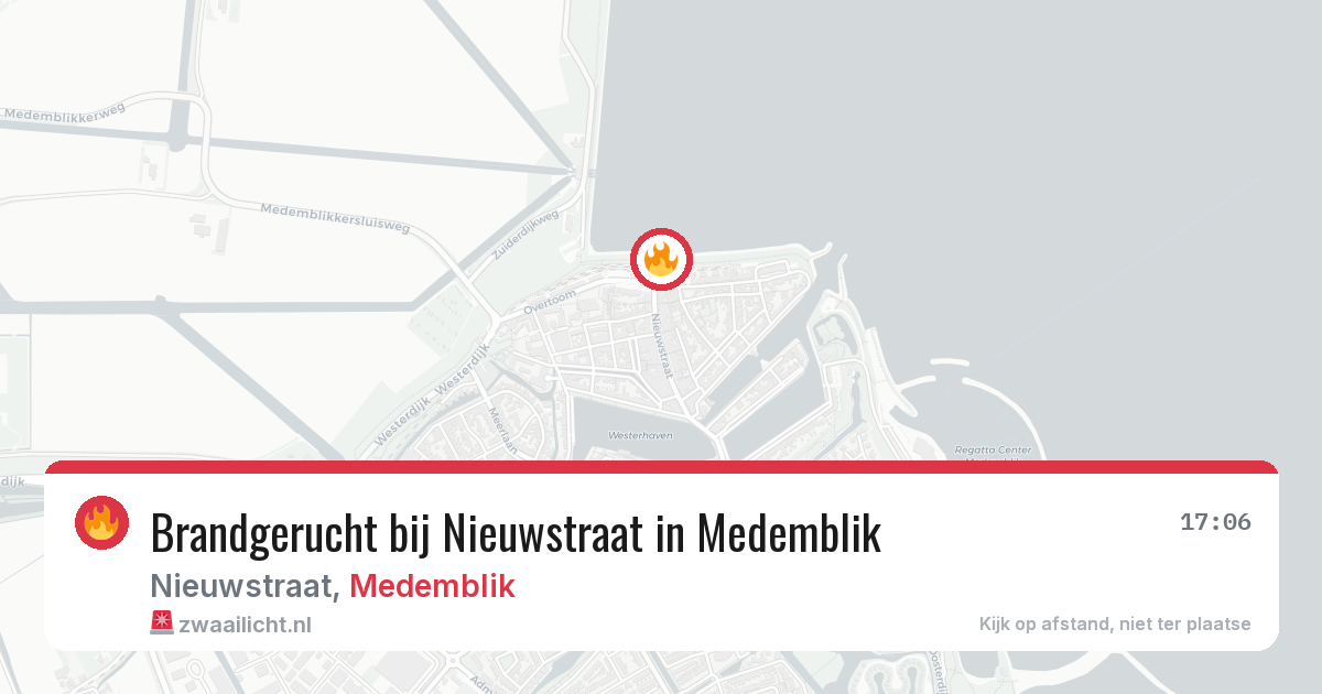 Brandgerucht bij Nieuwstraat in Medemblik — 20 apr 2026