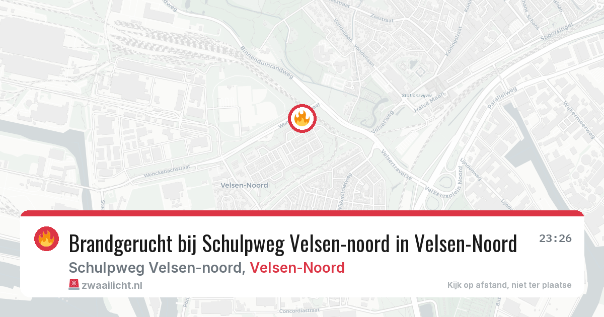Brandgerucht bij Schulpweg Velsen-noord in Velsen-Noord — 7 jun 2026