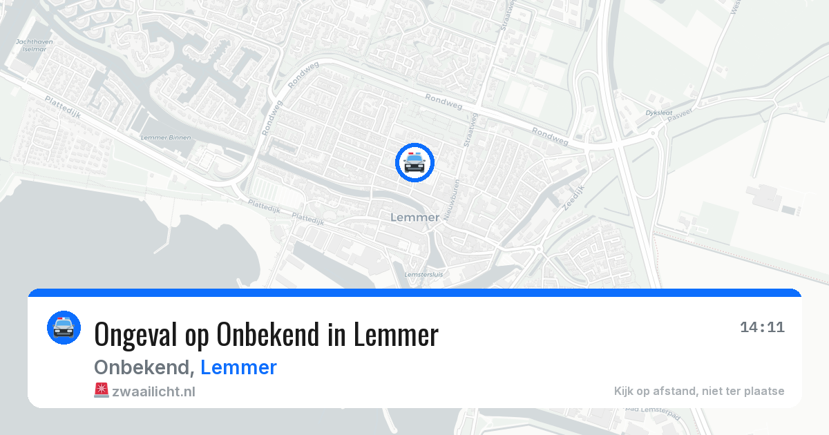 Ongeval op Onbekend in Lemmer — 5 aug 2026