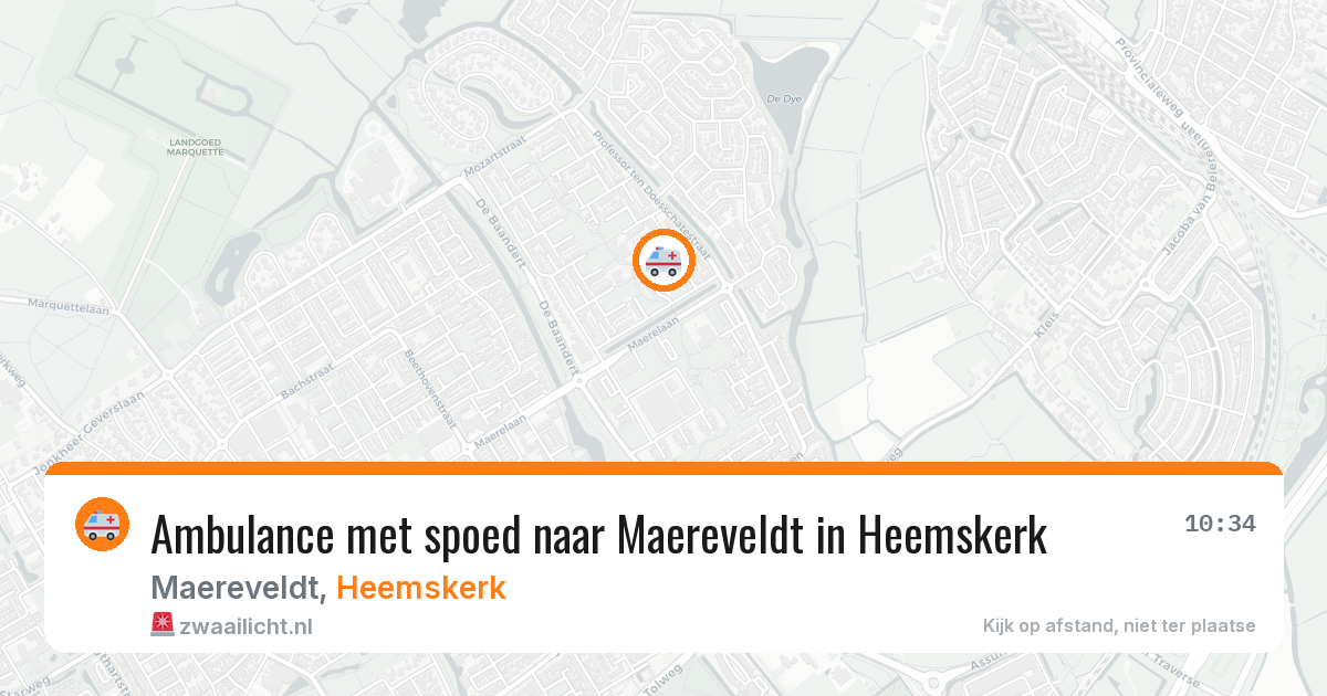 Ambulance met spoed naar Maereveldt in Heemskerk — 13 aug 2026