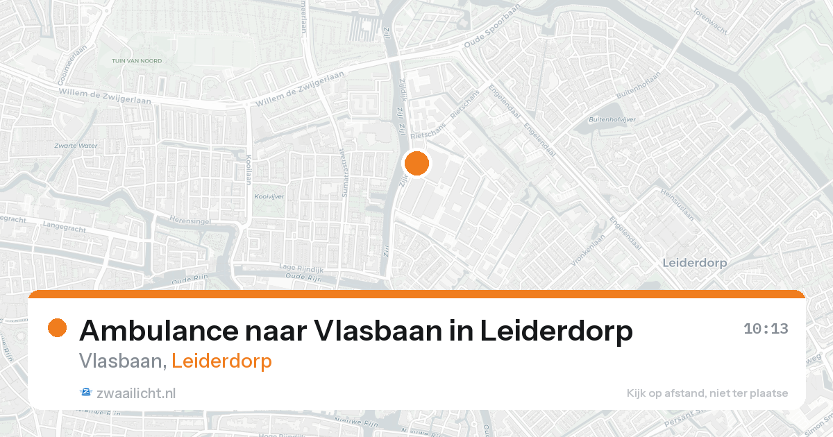 Ambulance naar Vlasbaan in Leiderdorp — 19 aug 2026