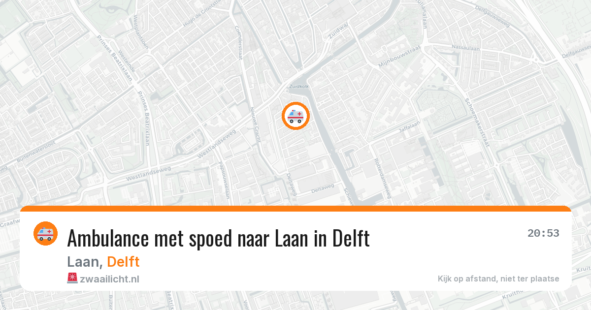 Ambulance met spoed naar Laan in Delft — 28 jan 2026