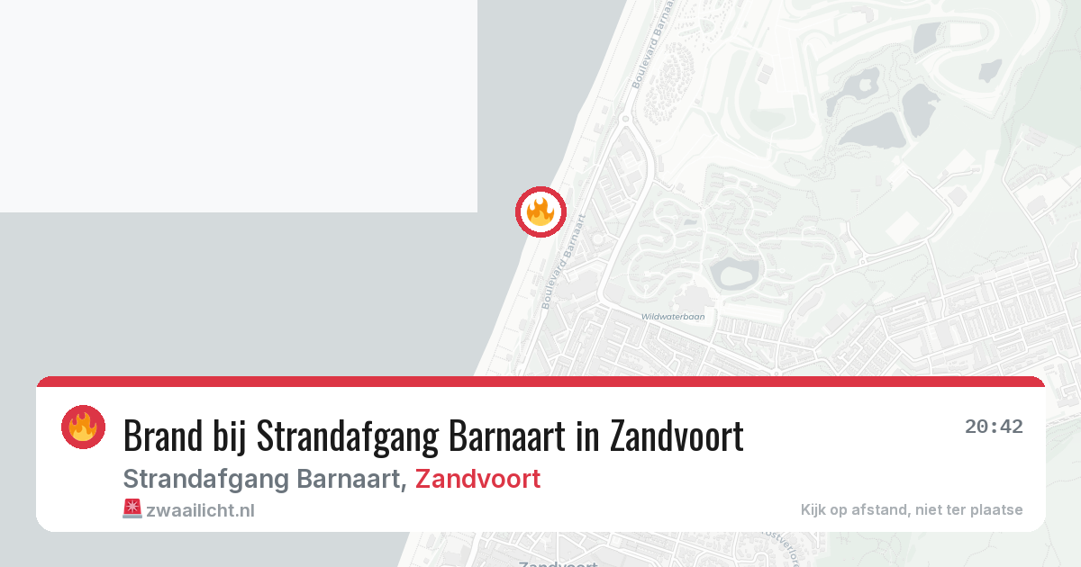 Brand bij Strandafgang Barnaart in Zandvoort — 4 jun 2026