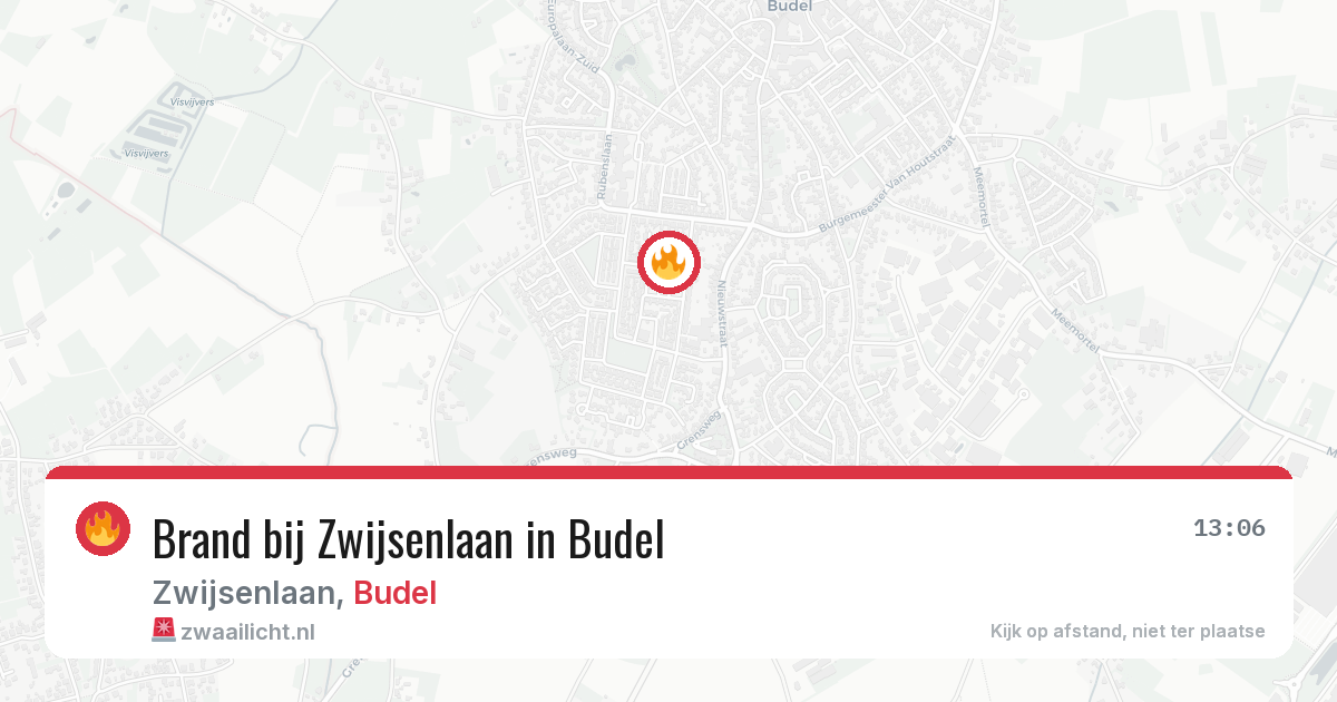 Brand bij Zwijsenlaan in Budel — 13 jul 2026