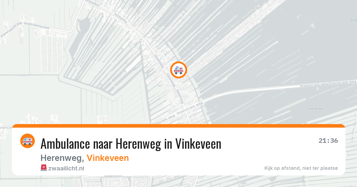 Ambulance naar Herenweg in Vinkeveen — 4 aug 2026