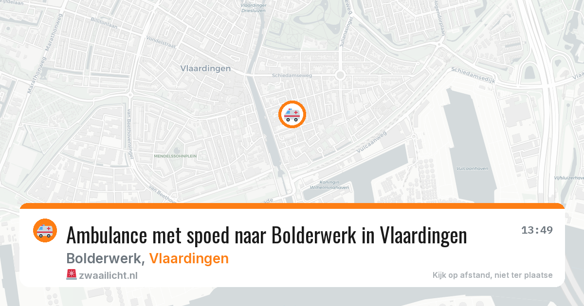 Ambulance met spoed naar Bolderwerk in Vlaardingen — 10 aug 2026