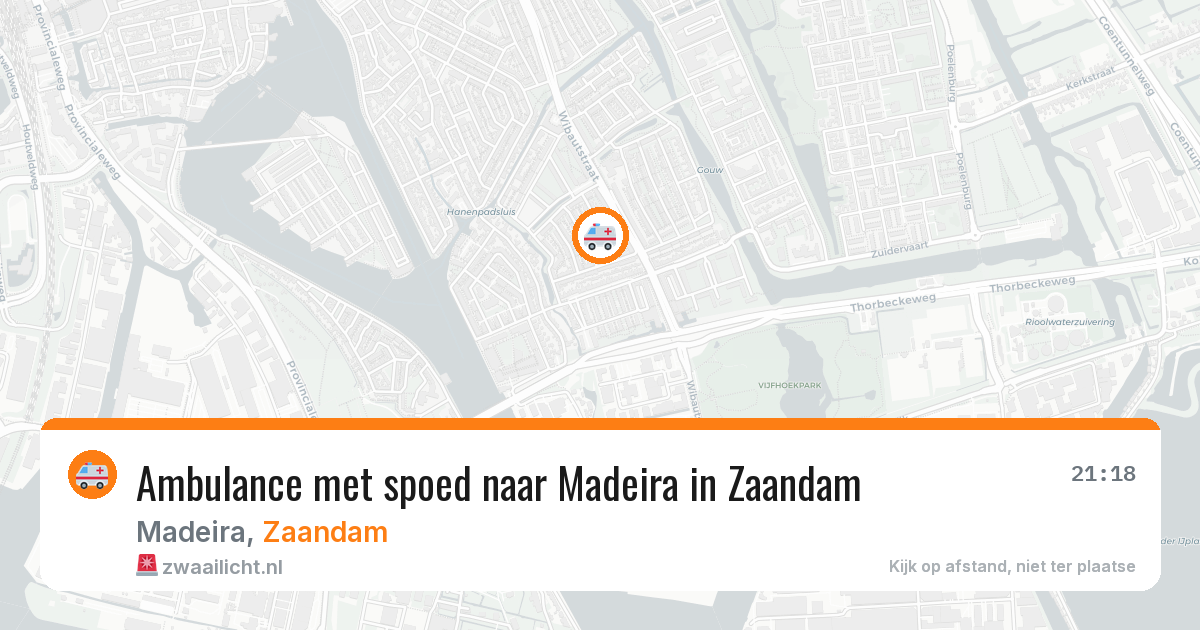 Ambulance met spoed naar Madeira in Zaandam — 19 jan 2026