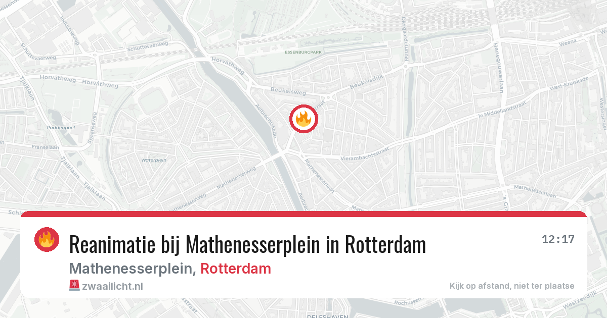 Reanimatie bij Mathenesserplein in Rotterdam — 28 jul 2026