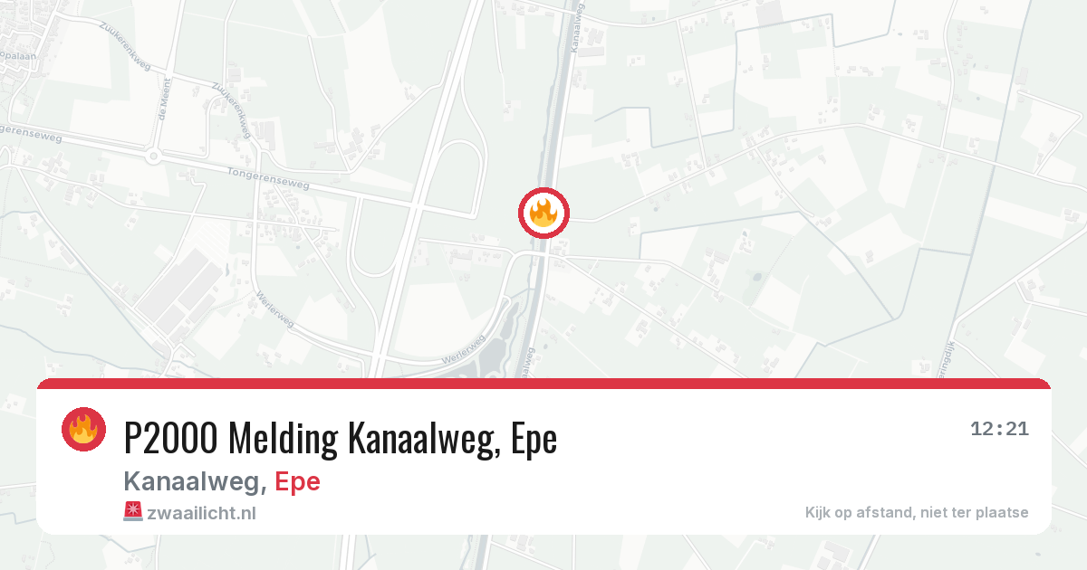 P2000 Melding Kanaalweg, Epe — 20 jun 2026