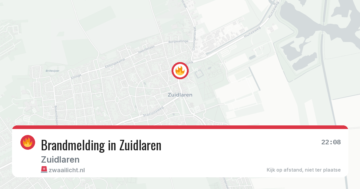 Brandmelding in Zuidlaren — 7 aug 2026