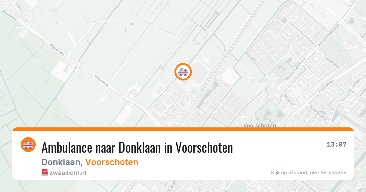 Ambulance naar Donklaan in Voorschoten — 3 aug 2026
