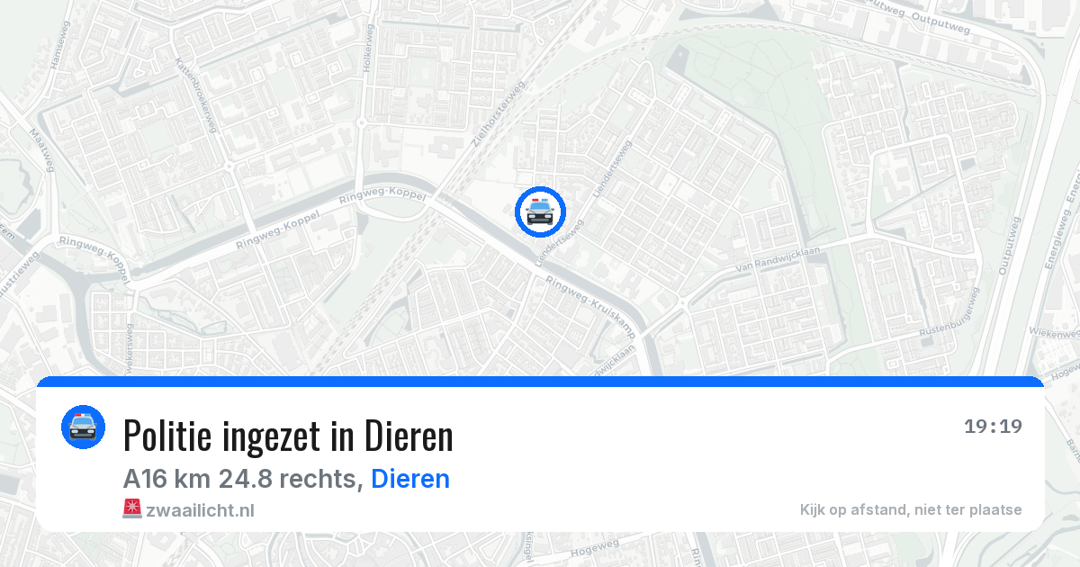 Politie ingezet in Dieren — 12 apr 2026 | 🚨 Zwaailicht.nl