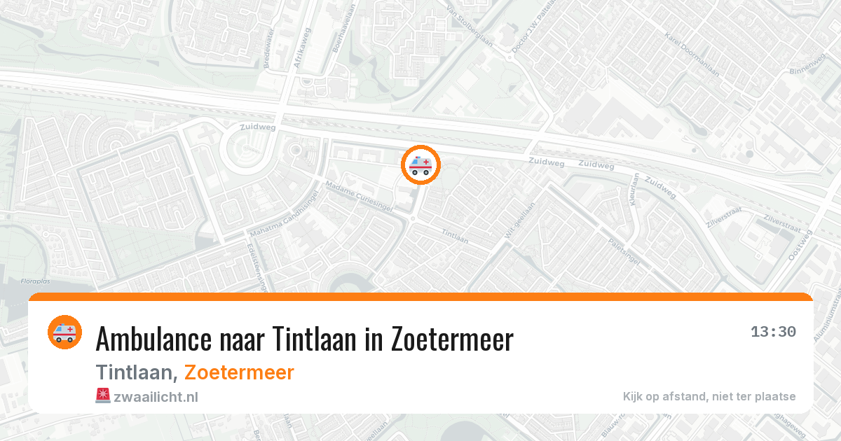 Ambulance naar Tintlaan in Zoetermeer — 2 apr 2026