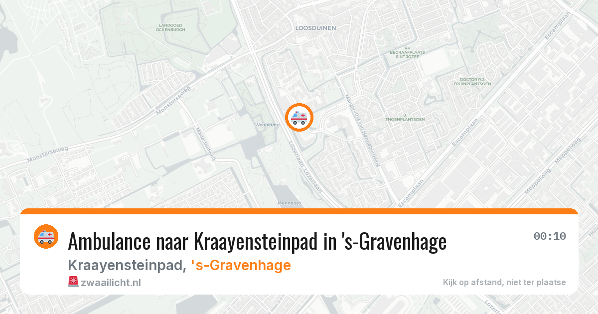 Ambulance naar Kraayensteinpad in 's-Gravenhage — 10 jul 2026