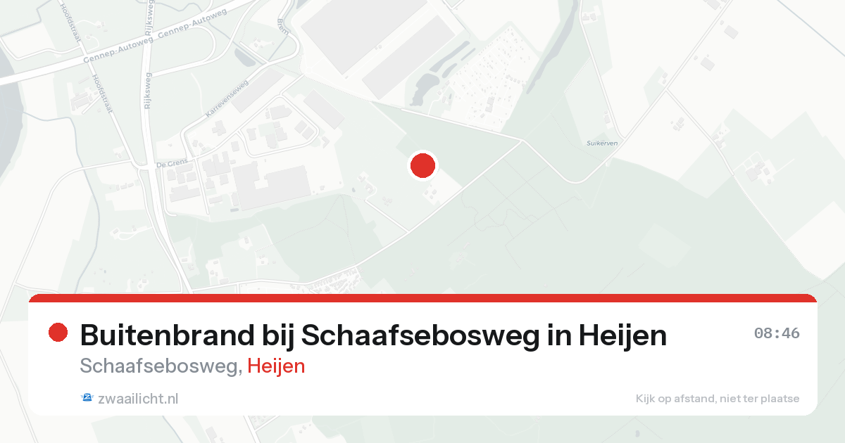 Buitenbrand bij Schaafsebosweg in Heijen — 15 aug 2026