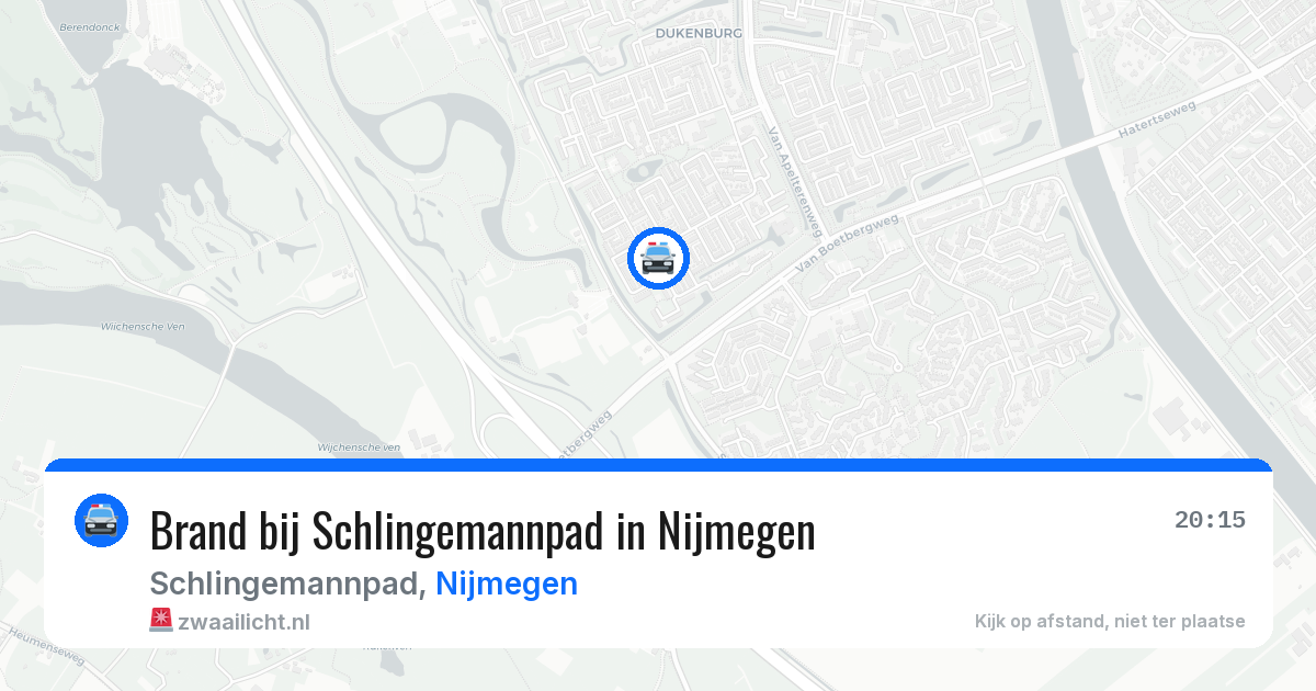 Brand bij Schlingemannpad in Nijmegen — 3 aug 2026