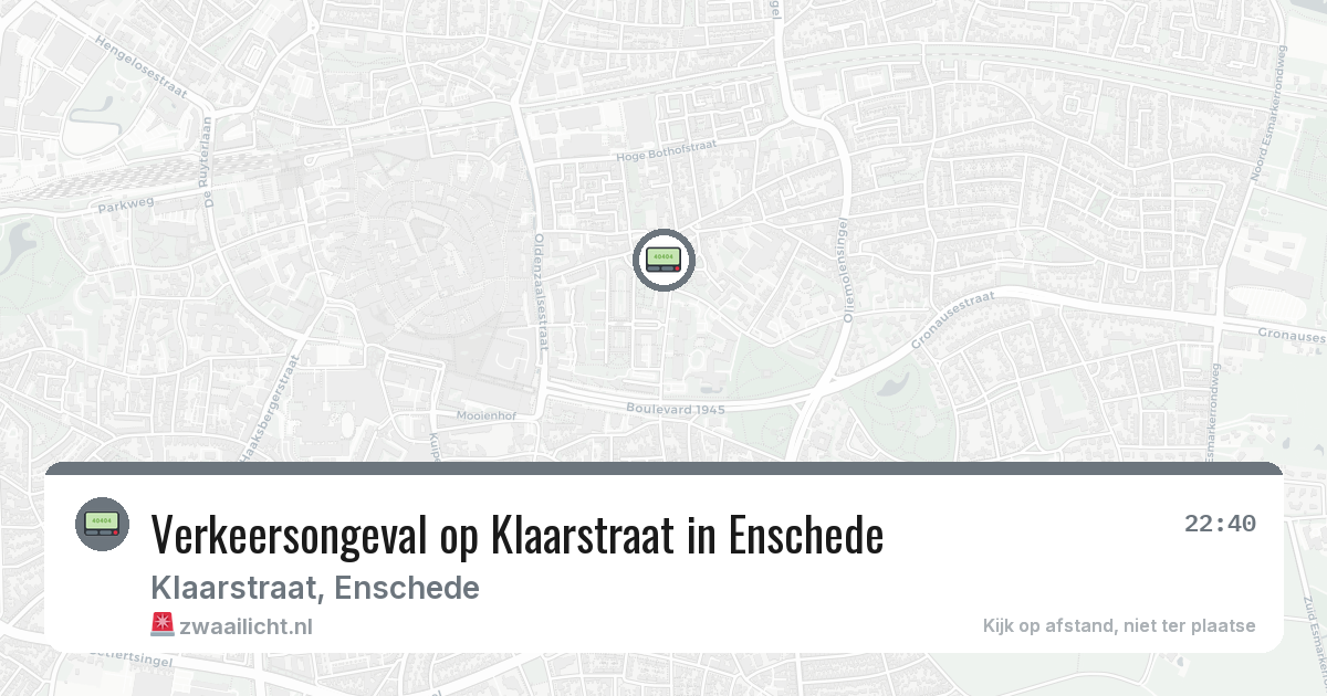 Verkeersongeval op Klaarstraat in Enschede — 19 jun 2026
