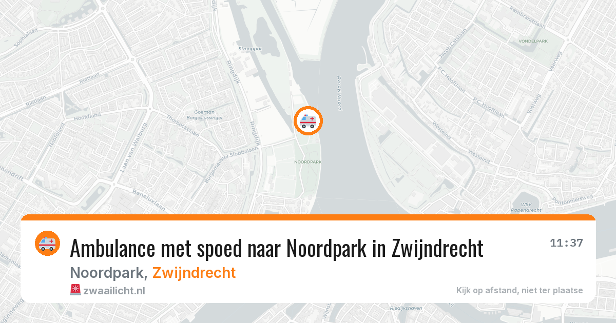 Ambulance met spoed naar Noordpark in Zwijndrecht — 29 apr 2026