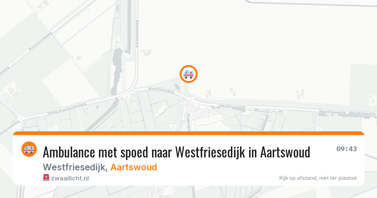 Ambulance met spoed naar Westfriesedijk in Aartswoud — 30 jul 2026