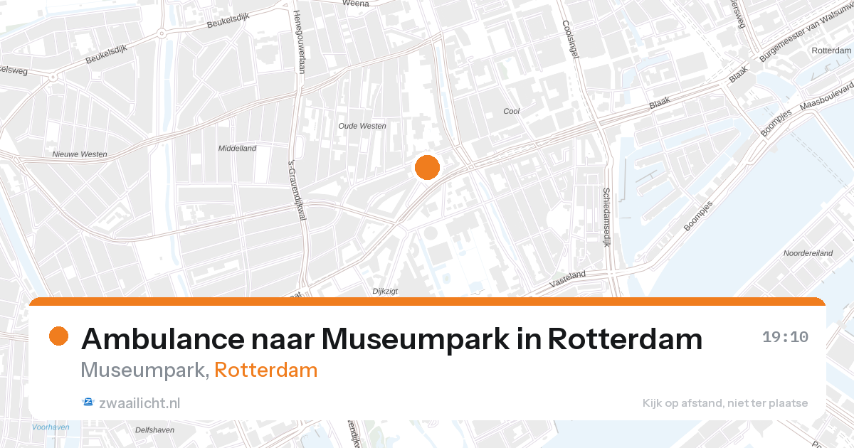 Ambulance naar Museumpark in Rotterdam — 27 aug 2026