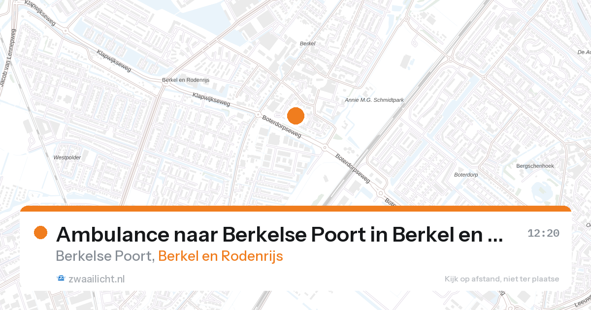 Ambulance naar Berkelse Poort in Berkel en Rodenrijs — 25 jun 2026