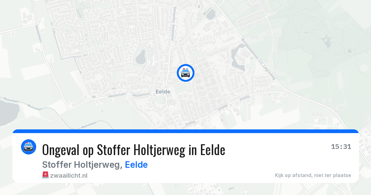 Ongeval op Stoffer Holtjerweg in Eelde — 11 mrt 2026