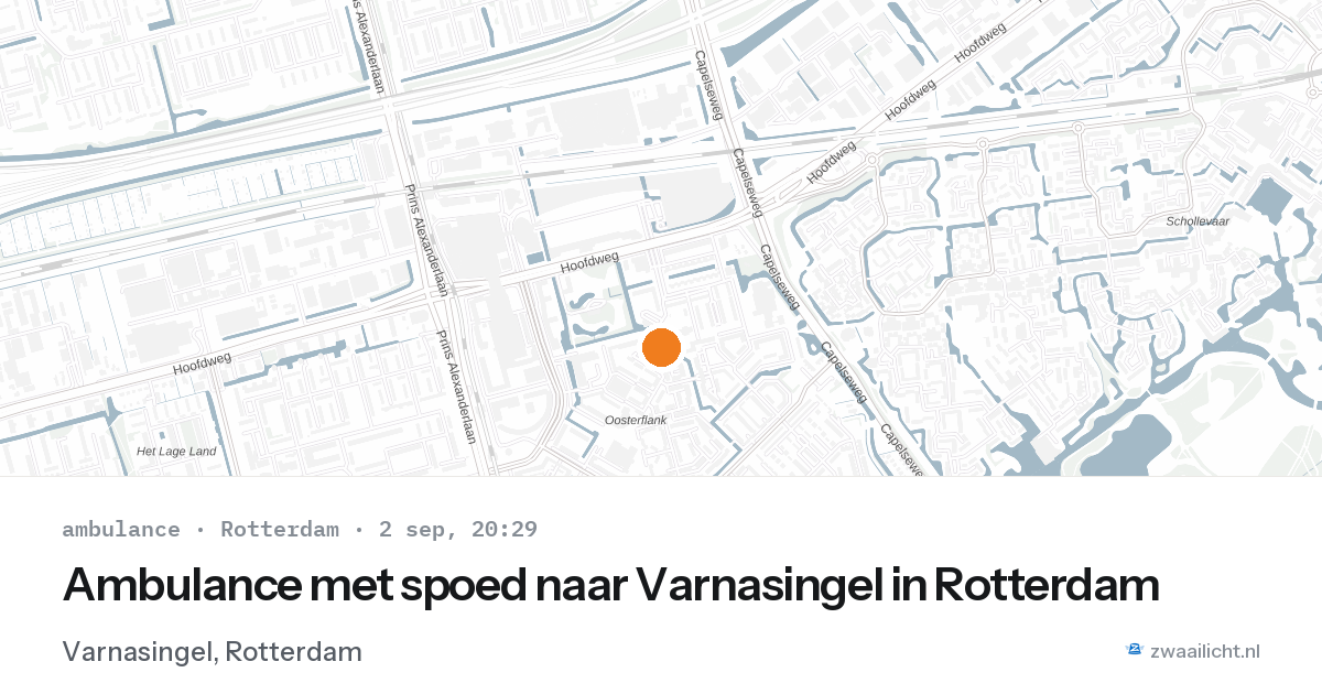 Ambulance met spoed naar Varnasingel in Rotterdam — 2 sep 2026