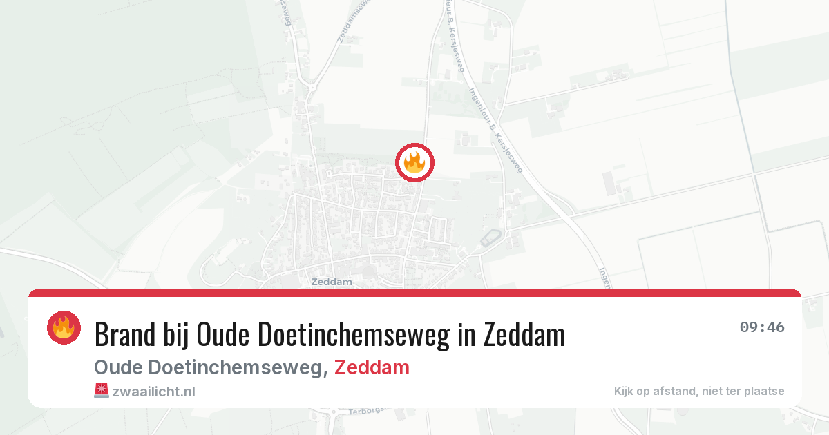 Brand bij Oude Doetinchemseweg in Zeddam — 7 aug 2026