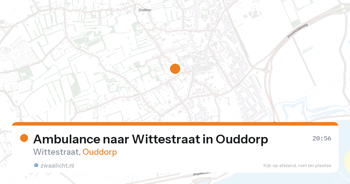 Ambulance naar Wittestraat in Ouddorp — 26 aug 2026