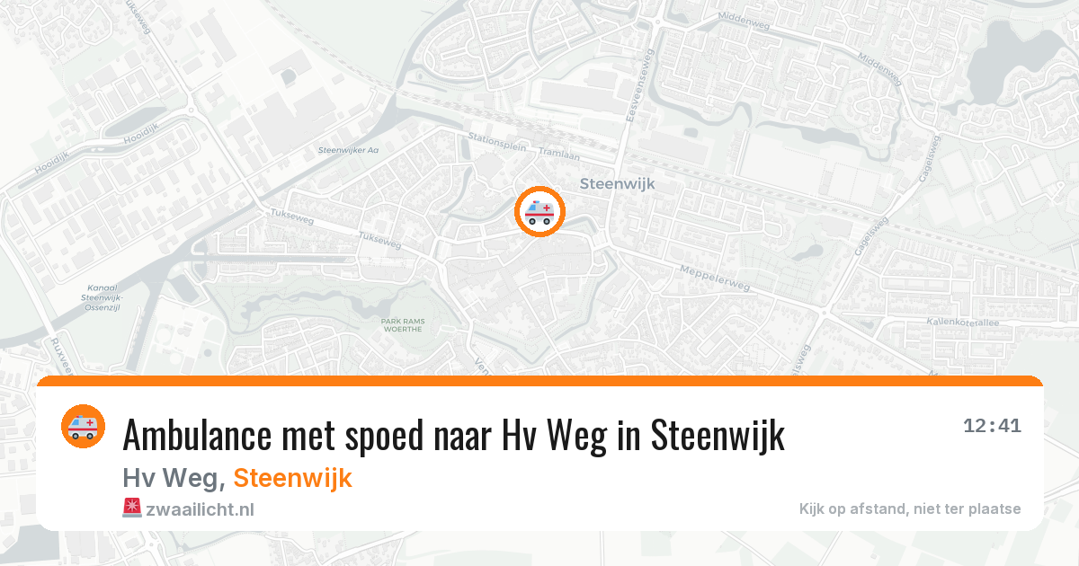 Ambulance met spoed naar Hv Weg in Steenwijk — 30 jul 2026