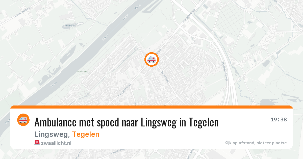 Ambulance met spoed naar Lingsweg in Tegelen — 29 mei 2026