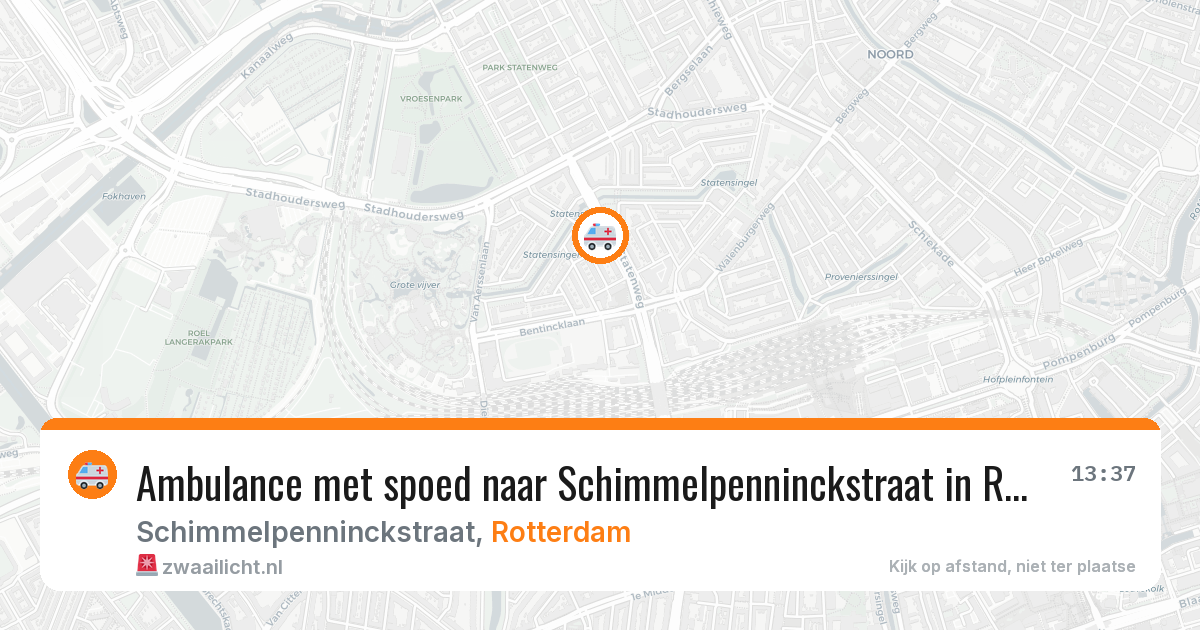 Ambulance met spoed naar Schimmelpenninckstraat in Rotterdam — 9 jun 2026