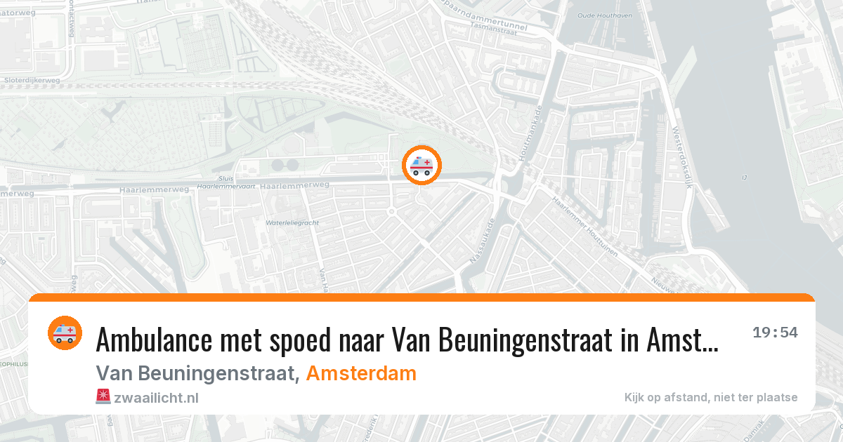 Ambulance met spoed naar Van Beuningenstraat in Amsterdam — 14 jul 2026