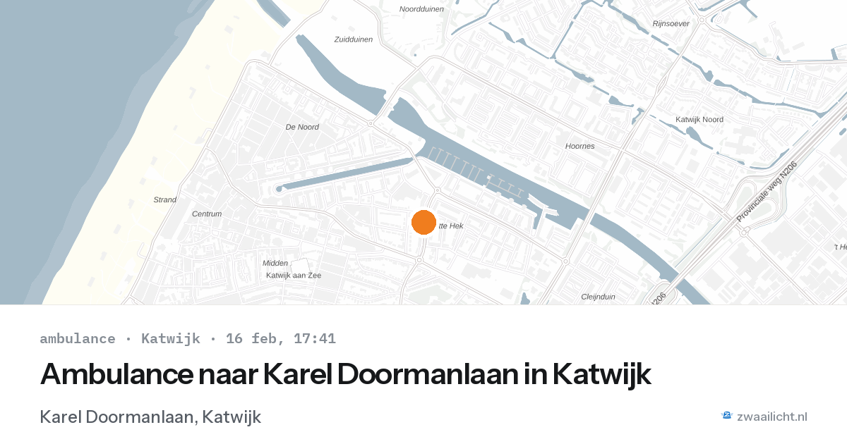 Ambulance naar Karel Doormanlaan in Katwijk — 16 feb 2026