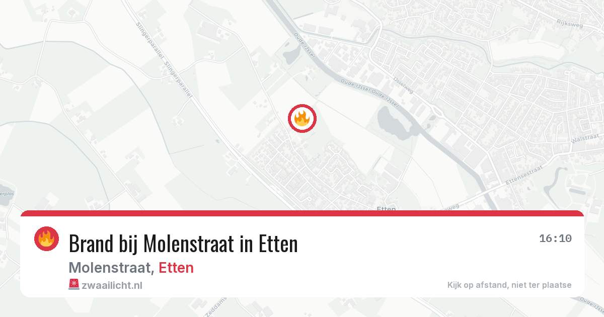 Brand bij Molenstraat in Etten — 17 jul 2026