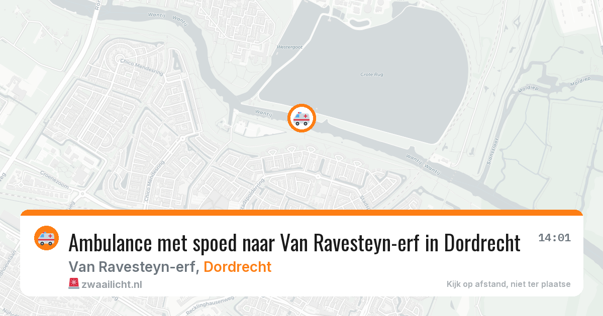 Ambulance met spoed naar Van Ravesteyn-erf in Dordrecht — 16 mei 2026