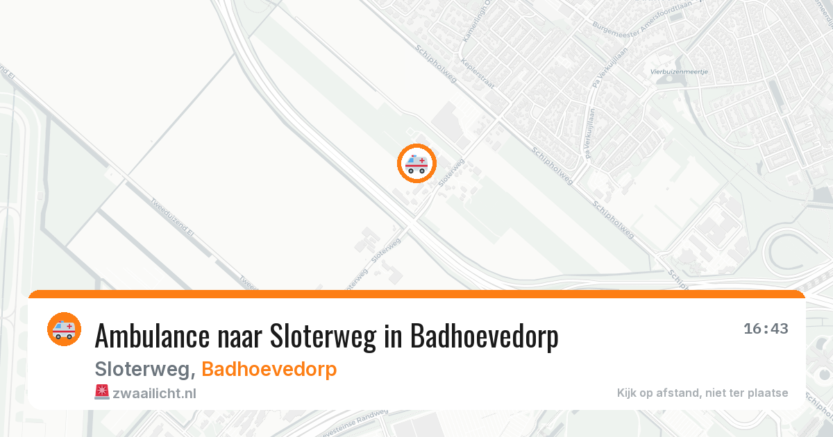 Ambulance naar Sloterweg in Badhoevedorp — 12 aug 2026