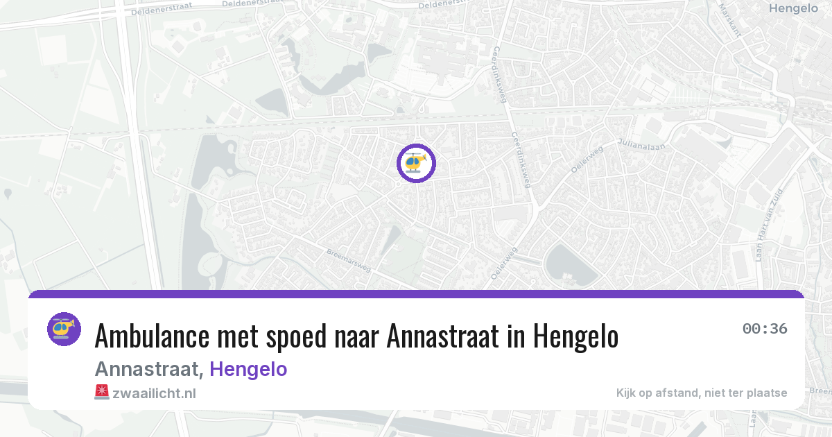 Ambulance met spoed naar Annastraat in Hengelo — 17 jul 2026