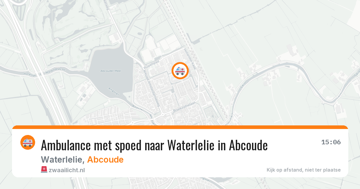 Ambulance met spoed naar Waterlelie in Abcoude — 31 jul 2026