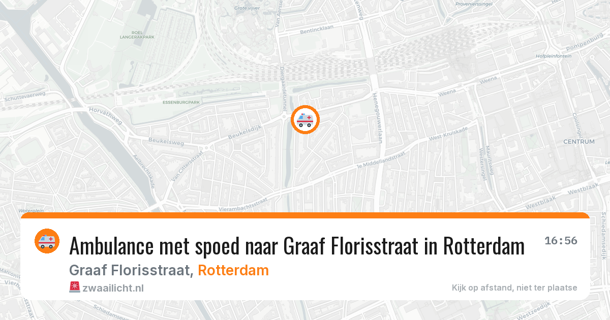 Ambulance met spoed naar Graaf Florisstraat in Rotterdam — 1 apr 2026