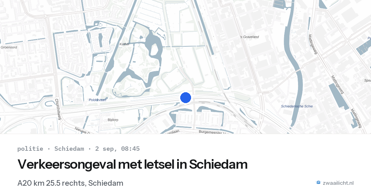 Verkeersongeval met letsel in Schiedam — 2 sep 2026