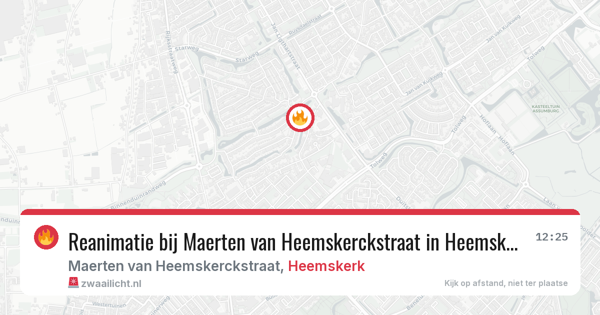 Reanimatie bij Maerten van Heemskerckstraat in Heemskerk — 1 apr 2026