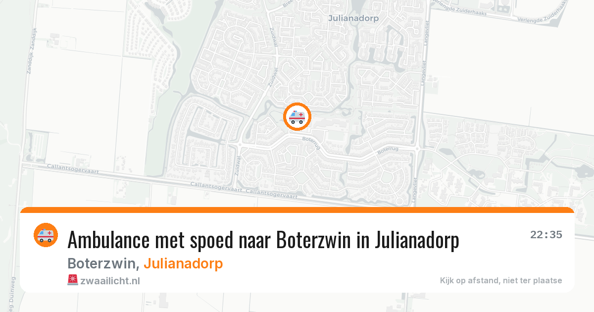 Ambulance met spoed naar Boterzwin in Julianadorp — 14 jul 2026