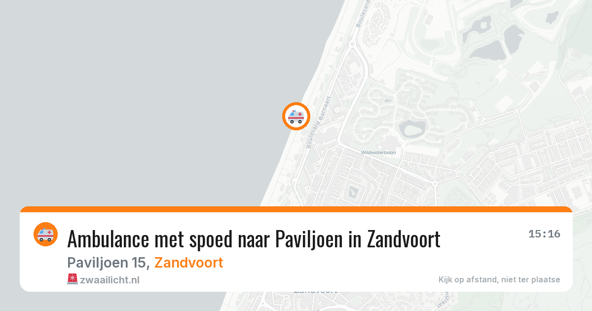 Ambulance met spoed naar Paviljoen in Zandvoort — 5 jul 2026