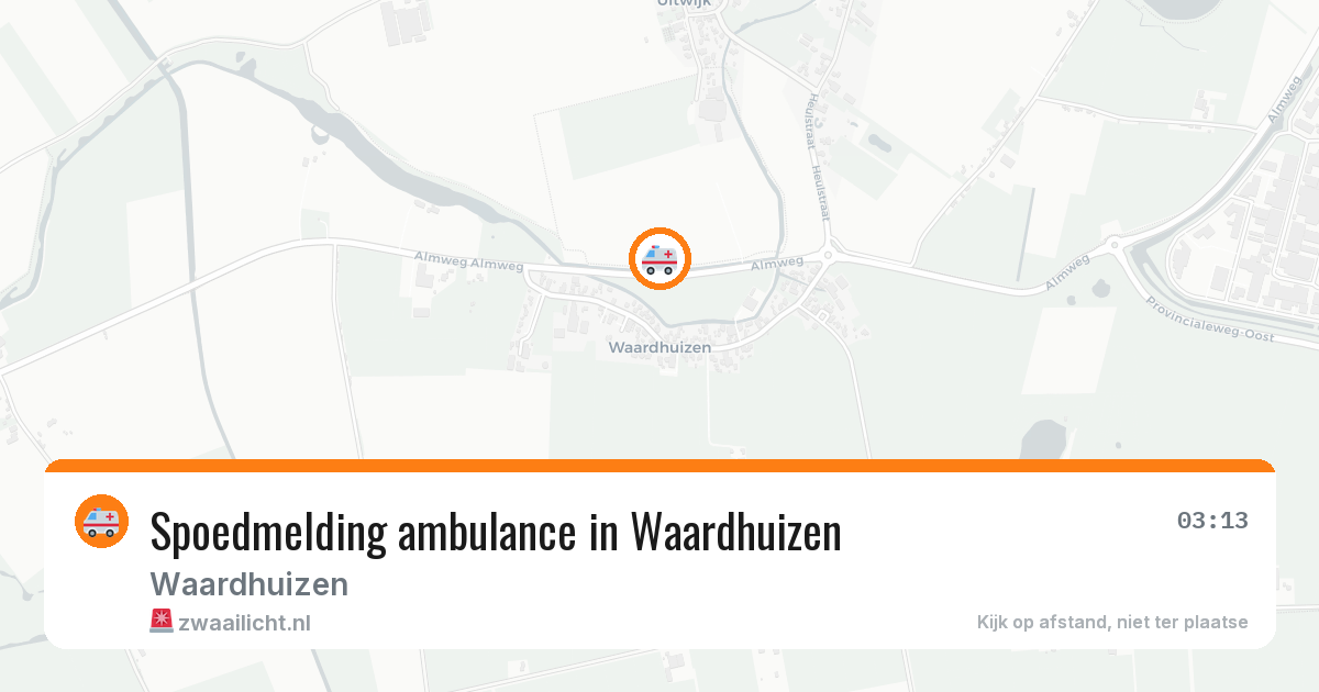 Spoedmelding ambulance in Waardhuizen — 14 jul 2026