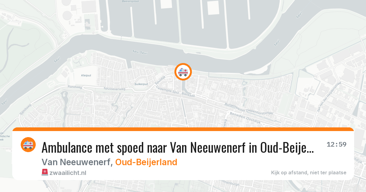 Ambulance met spoed naar Van Neeuwenerf in Oud-Beijerland — 24 jun 2026