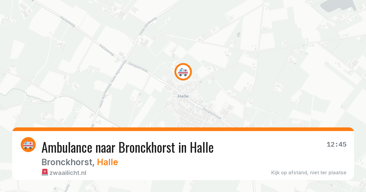 Ambulance naar Bronckhorst in Halle — 11 jul 2026