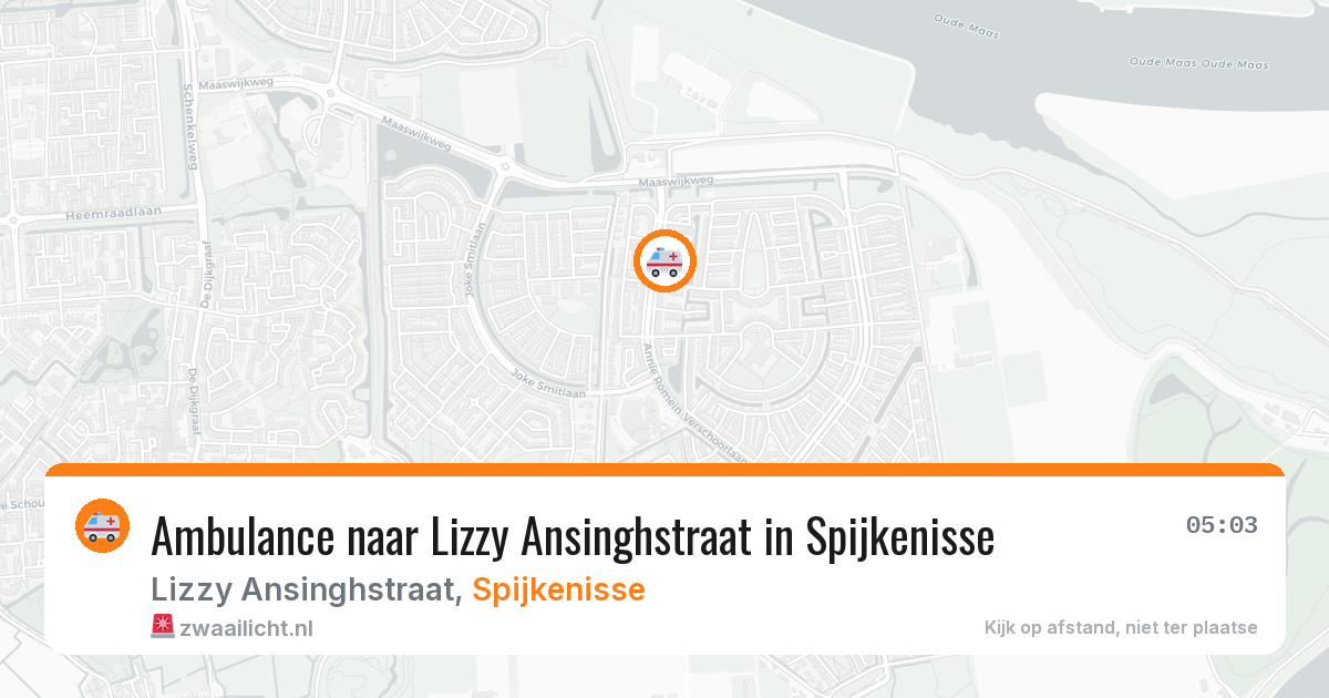 Ambulance naar Lizzy Ansinghstraat in Spijkenisse — 7 aug 2026